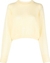 Thumbnail for your product : P.A.R.O.S.H. Crew-Neck Knitted Cropped Jumper