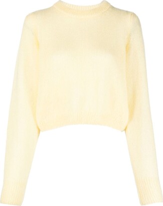 P.A.R.O.S.H. Crew-Neck Knitted Cropped Jumper