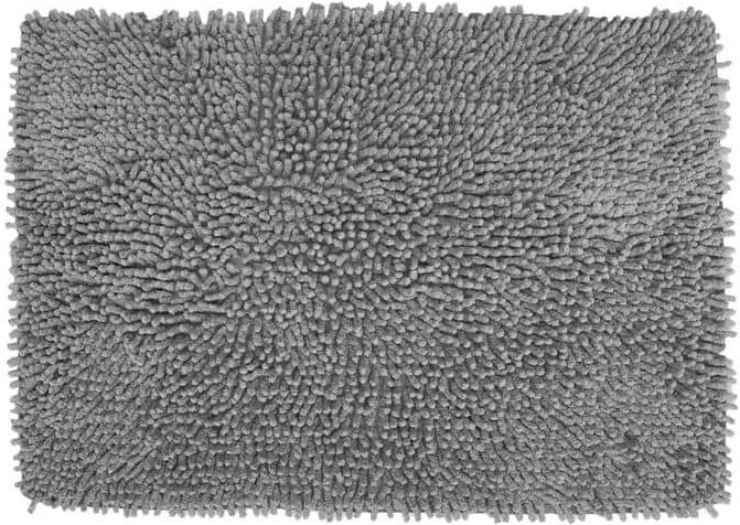 HOME WEAVERS INC Fantasia Bath Rug 100% Cotton Bath Rug Set, Machine Wash, 17x24 in. Rectangle, Gray