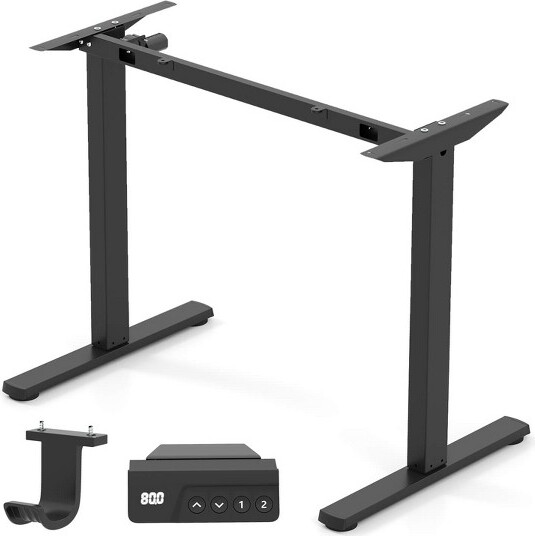 Costway CostwayElectricStandingDeskFramewithLEDDisplayMemoryPositionsfor40”-48”DesktopBlack
