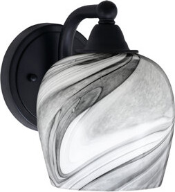 Toltec Lighting Paramount Wall Sconce Shown In Matte Black Finish With 6\