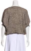 Thumbnail for your product : Diane von Furstenberg Silk Short Sleeve Blouse