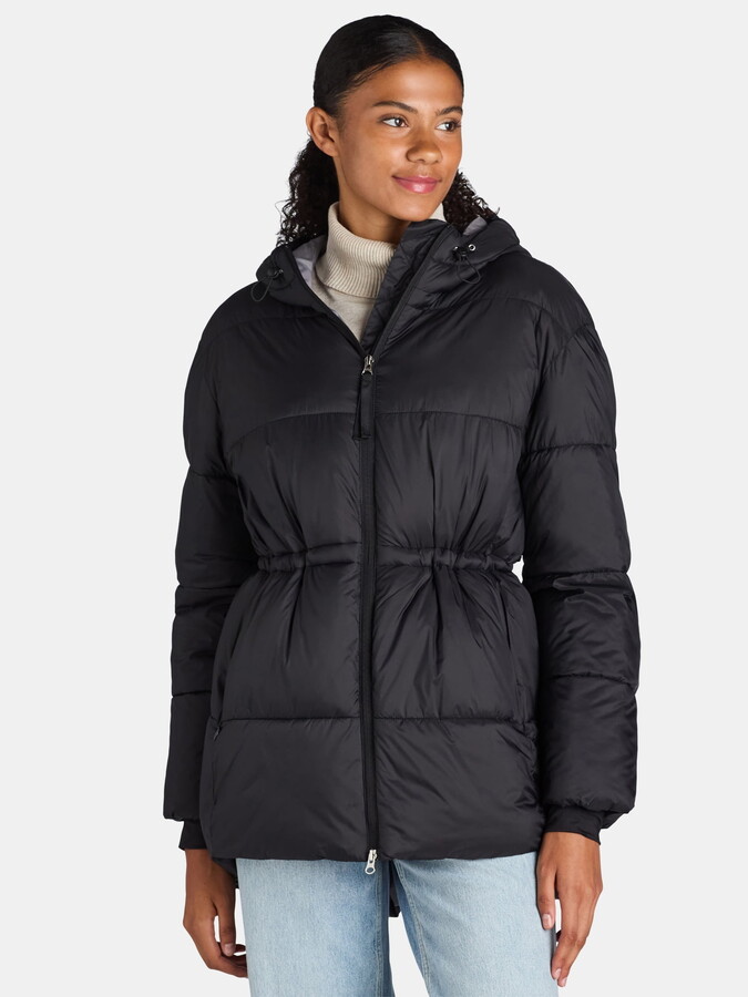 Ozark Trail Women’s and Women’s Plus Hooded Puffer Jacket, Mid Length, Size XS-3X