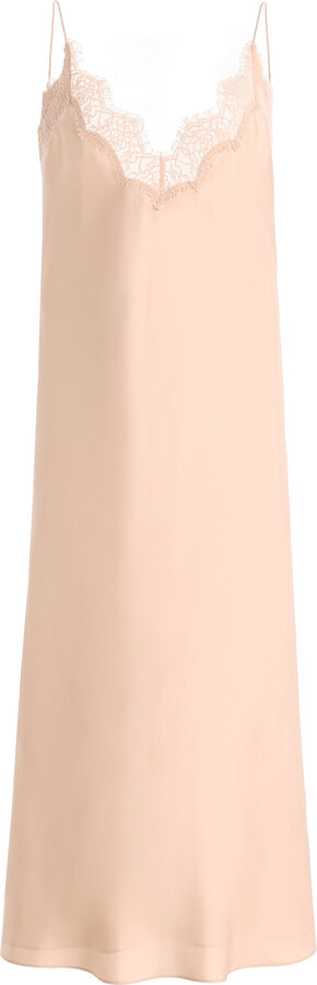 Róhe Lace-Trimmed Silk Midi Camisole Dress