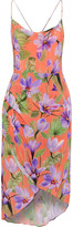 Thumbnail for your product : Alice + Olivia Reena Open-back Floral-print Cupro Dress