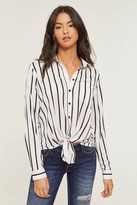 Thumbnail for your product : Ardene Striped Knotted Shirt
