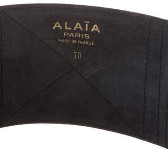 Alaia Wide Leather Hip Belt