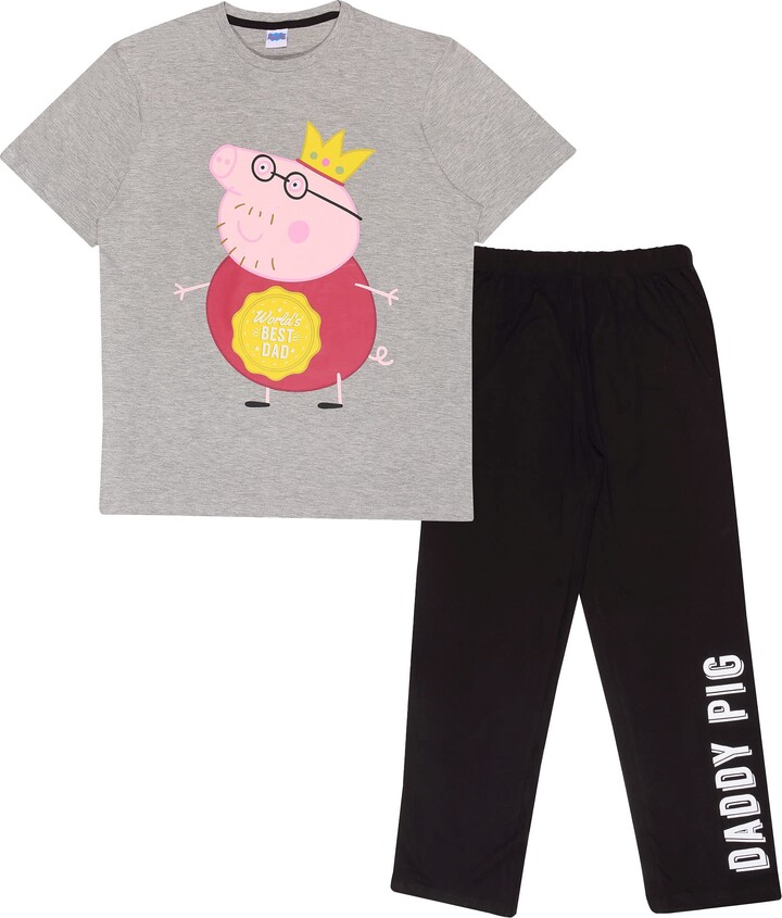 Popgear Peppa Pig Daddy Pig World's Best Dad Long Pyjamas Set