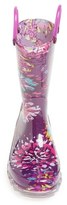 Thumbnail for your product : Western Chief 'Abstract Blooms' Light-Up Rain Boot (Toddler & Little Kid)
