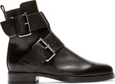 Thumbnail for your product : Pierre Hardy Black Leather Carryovers Biker Boots