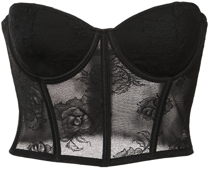 black corset bustier top