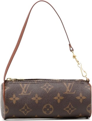 Brown Monogram Coated Canvas Mini Papillon Pouch Gold Hardware, 2000's