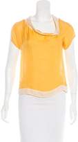Thumbnail for your product : Bottega Veneta Silk Short Sleeve Top