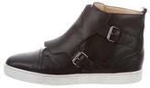 Thumbnail for your product : Christian Louboutin Leather Double Monk Strap Sneakers