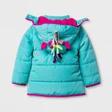 Thumbnail for your product : Cat & Jack Baby Girls' Unicorn Hood Puffer Jacket - Cat & Jack Aqua