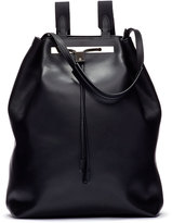 Thumbnail for your product : The Row Backpack 10 Grained Leather Drawstring Hobo Bag, Black