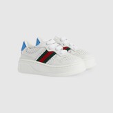 Thumbnail for your product : Gucci Toddler leather sneaker with Web