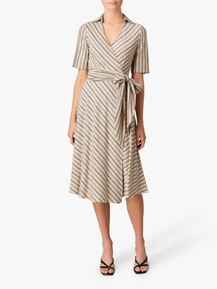 jigsaw lime leaf silk wrap dress
