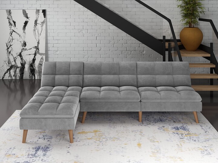 Gold Sparrow Frankfort Convertible Sectional Sofa Baci Living Room