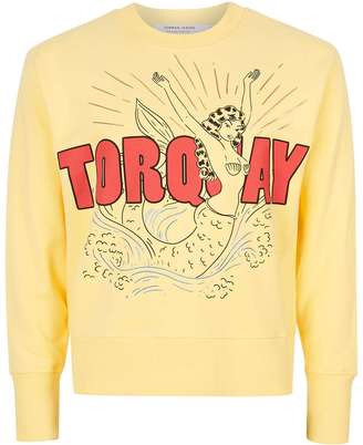 Topman DESIGN Yellow Torquay Sweatshirt