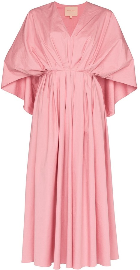 cape back midi dress