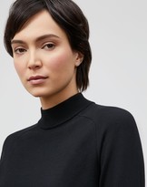 Thumbnail for your product : Lafayette 148 New York Cotton Crepe Double Knit Mockneck Sweater