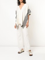 Thumbnail for your product : Voz Stripe Edge knit poncho