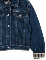 Thumbnail for your product : Burberry Girls' Nova Check-Trimmed Denim Jacket