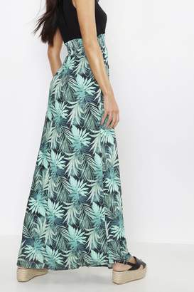 boohoo Palm Print Maxi Dress