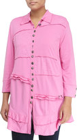 Thumbnail for your product : Neon Buddha Button-Front Mixed-Knit Tunic, Craft Pink, Women's