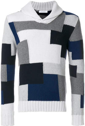 Cruciani patchwork knit jumper