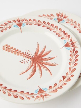 Johanna Ortiz Set Of Two Palma Hand-painted Ceramic Plates