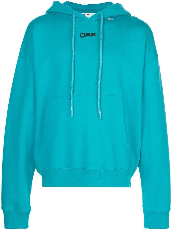 off white embroidered hoodie