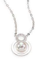 Thumbnail for your product : Majorica 10MM White Pearl & Sterling Silver Pendant Necklace