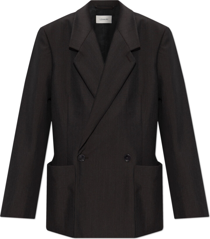 Lemaire Double-breasted Blazer  - Brown