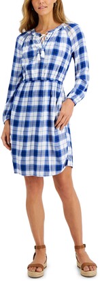 Style&Co. Style & Co Petite Plaid-Print Shirt Dress, Created for Macy's