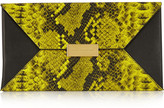 Thumbnail for your product : Stella McCartney Beckett faux python and faux leather clutch
