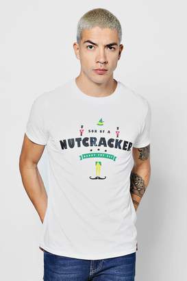 BoohooMAN Son Of A Nutcracker License T-Shirt