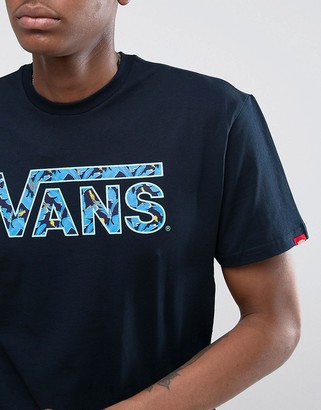 Vans Classic Logo Fill T-Shirt In Black V002ognn3