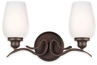 Feiss Standish 2-Light Vanity Fixture in Oil-Rubbed Bronze with CFL Bulbs