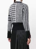 Thumbnail for your product : Thom Browne Prince Of Wales Chunky Merino & Mohair Cardigan