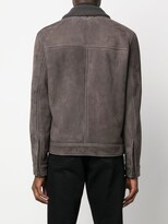 Thumbnail for your product : Salvatore Santoro Shearling-Collar Leather Jacket