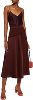 Thumbnail for your product : Charli Frayed Satin-crepe Midi Skirt