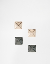 Thumbnail for your product : Girls On Film Triangle Multipack Stud Earrings