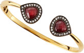Thumbnail for your product : Devon Leigh Ruby White-Topaz-Pave Bangle