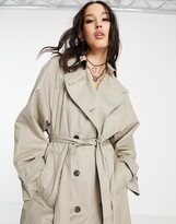 Thumbnail for your product : Weekday Travis trench coat in beige