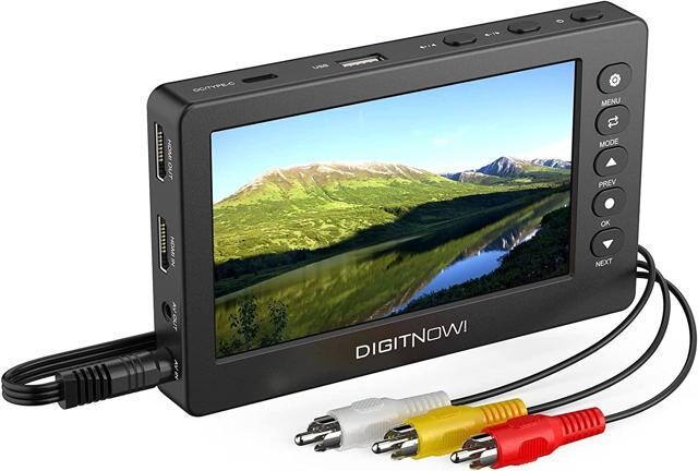 DIGITNOW HD Video Capture Box 1080P 60FPS USB 2.0 Video to Digital Converter with 5' OLED Screen, AV & HDMI Video Recorder Capture from VCR, DVD, VHS...