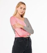 Thumbnail for your product : New Look Light Spliced Colour Block Cardigan