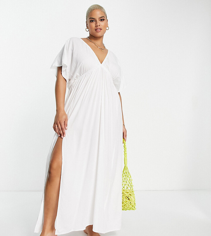 siilsaa Womens Summer Dresses for Beach Short Sleeve Floral Print Plus Size Dress Long Maxi Dresses Flowy Cute Dress 