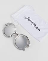 Thumbnail for your product : Jeepers Peepers Oversized Round Sunglasses In Silver